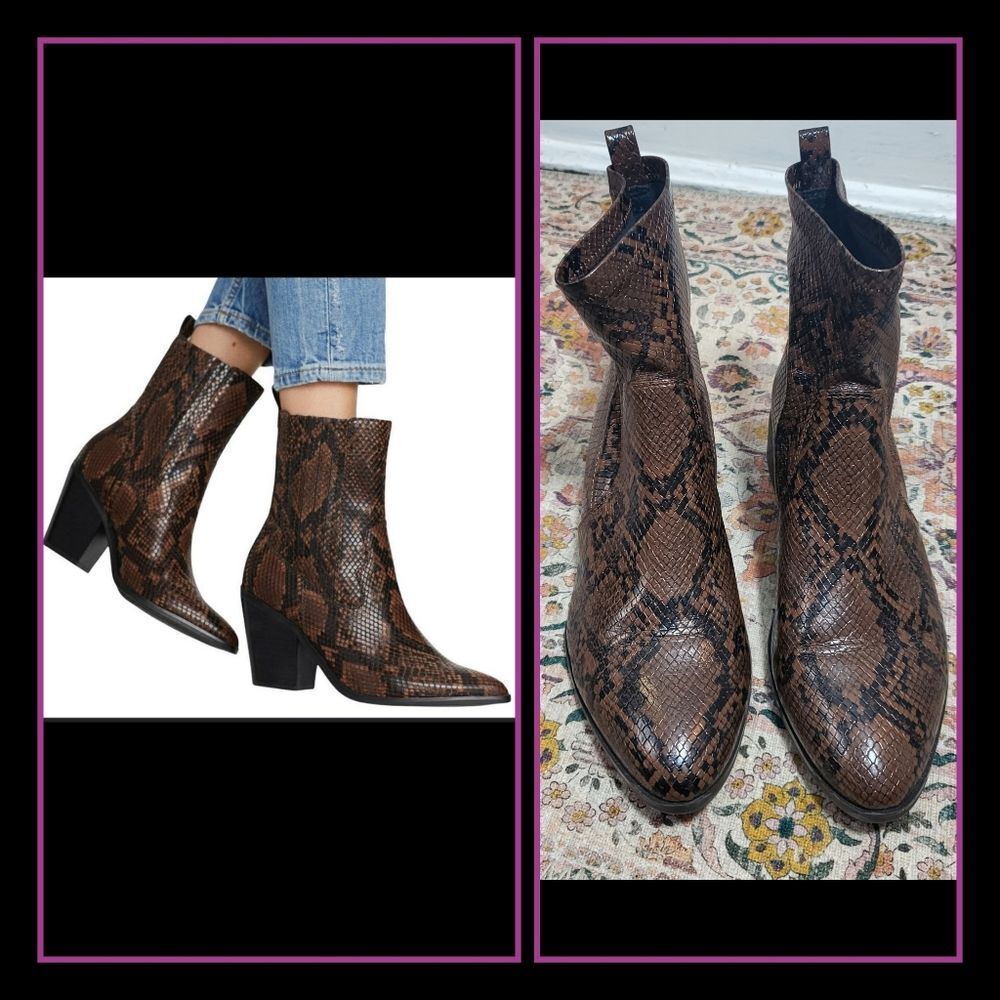 ALDO Snakeskin Print Ankle Boots | Booties | size 9